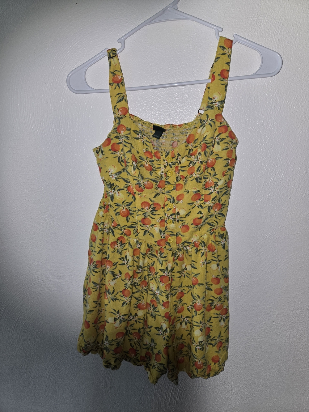 wild fable Yellow Tropical Fruit-Print Button-Front Top